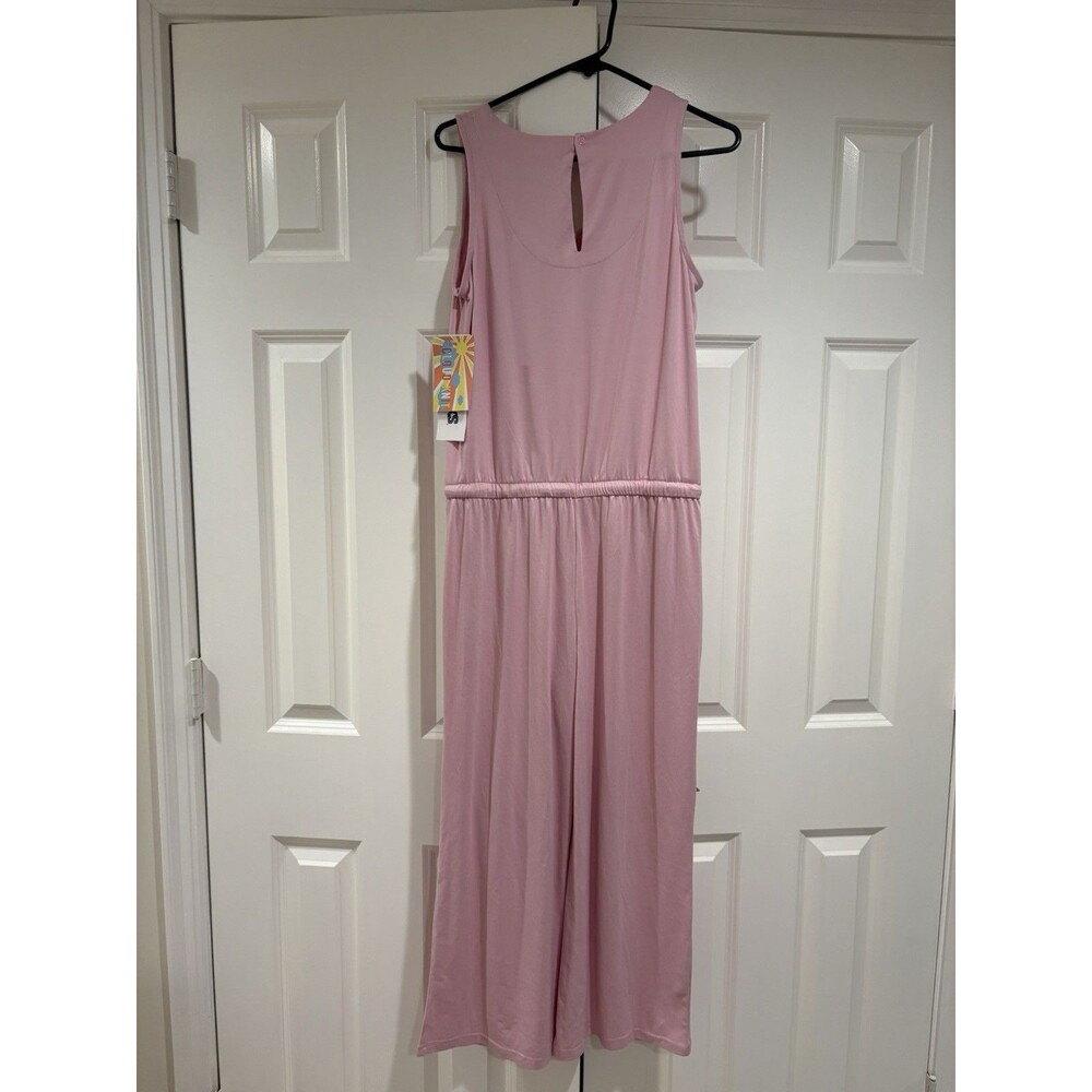NWT Women’s Pink Muk Luks Jumpsuit Travel Comfy Loungewear Size S Soft Cozy Cute - Picture 3 of 5